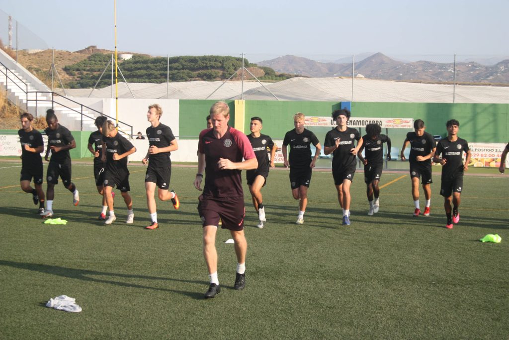 Soccer training in Malaga