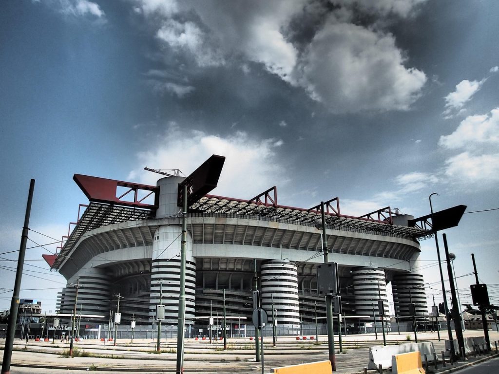 Stadio Giuseppe Meazza - Milano, Italy.  Home stadium for AC Milan and Inter Milan.