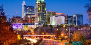 Raleigh, North Carolina, USA downtown skyline.